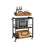Kitchen Cart - Steel - Rustic Brown - With Removable Tray and Universal Castors