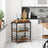 Kitchen Cart - Steel - Rustic Brown - With Removable Tray and Universal Castors