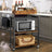 Kitchen Cart - Steel - Rustic Brown - With Removable Tray and Universal Castors