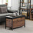 Storage Bench - Synthetic Leather - Black and Hazelnut Brown