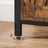 Storage Cabinet - Engineered Wood - Rustic Brown and Black - Barn Doors with Cupboard and Shelves
