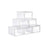 Shoe Storage Organisers - Plastic - White - Stackable with Clear Doors