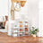 Shoe Storage Organisers - Plastic - White - Stackable with Clear Doors