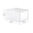 Shoe Storage Organisers - Plastic - White - Stackable with Clear Doors