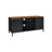 TV Table - Engineered Wood - Rustic Brown and Black - 3 Adjustable Shelves for TVs up to 55 Inches