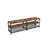 TV Stand - 3-Tier Industrial Style - Steel - Rustic Brown and Black