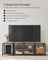 3-Tier TV Cabinet - Wood - Open Shelves for TVs up to 75 Inches