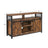 TV Stand - Rustic Brown and Black - Sliding Barn Doors