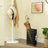 Umbrella Holder - Steel - Black - Hollow-Out Design with Hooks and Water Tray