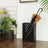 Umbrella Holder - Steel - Black - Hollow-Out Design with Hooks and Water Tray