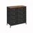Dresser Unit - Fabric - Rustic Brown and Black - 8 Drawer Storage Cabinet