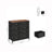 Dresser Unit - Fabric - Rustic Brown and Black - 8 Drawer Storage Cabinet