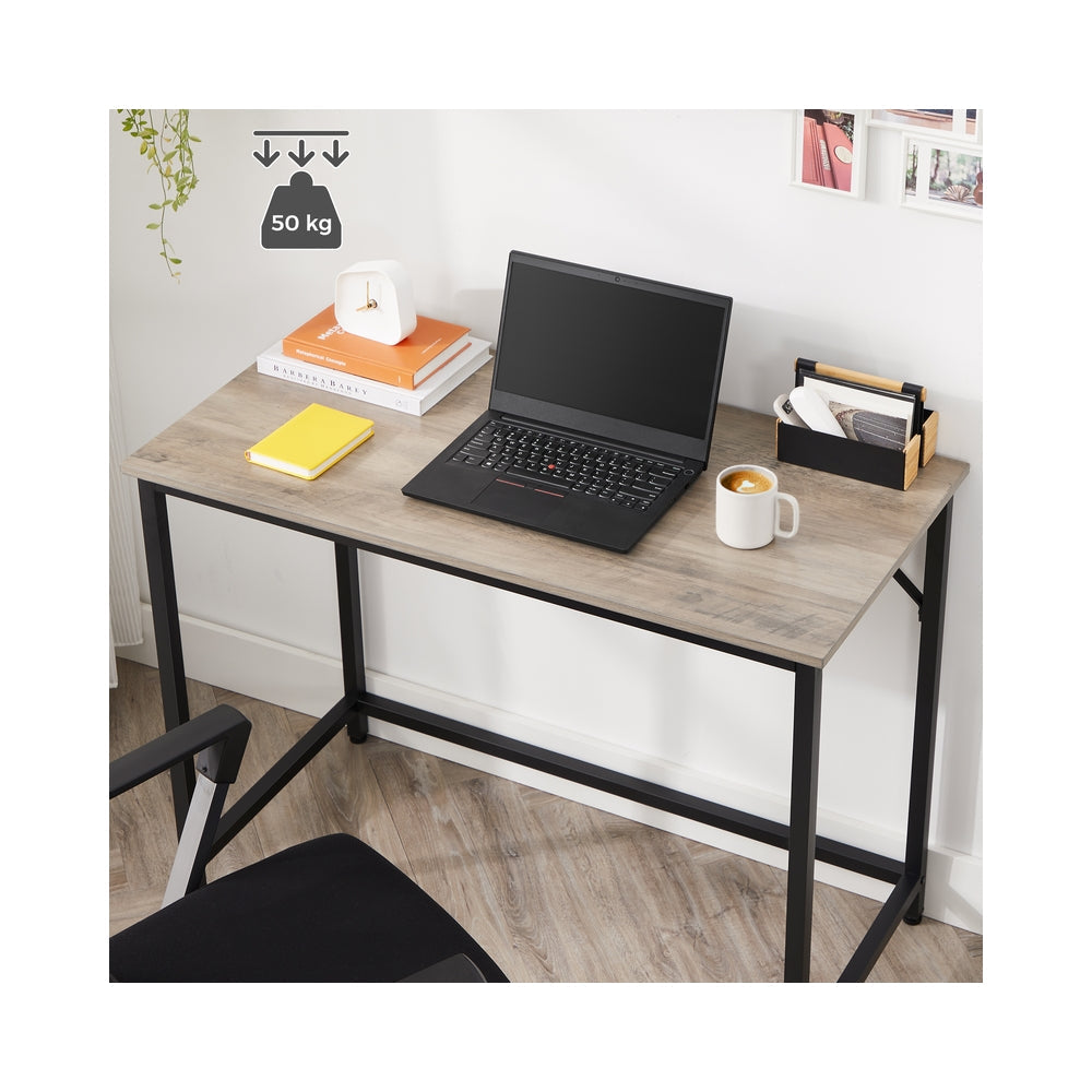 Computer Desk - Steel - Hazelnut Brown and Black