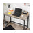 Computer Desk - Steel - Hazelnut Brown and Black