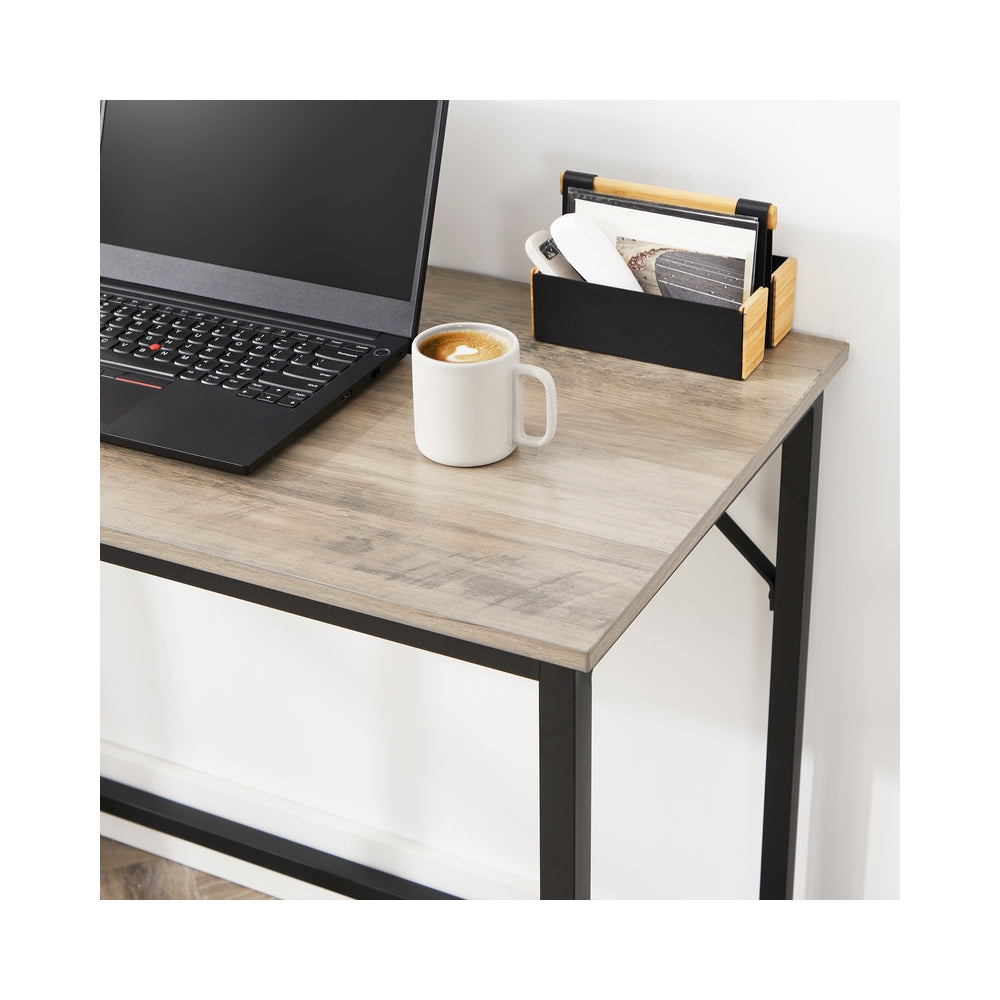 Computer Desk - Steel - Hazelnut Brown and Black