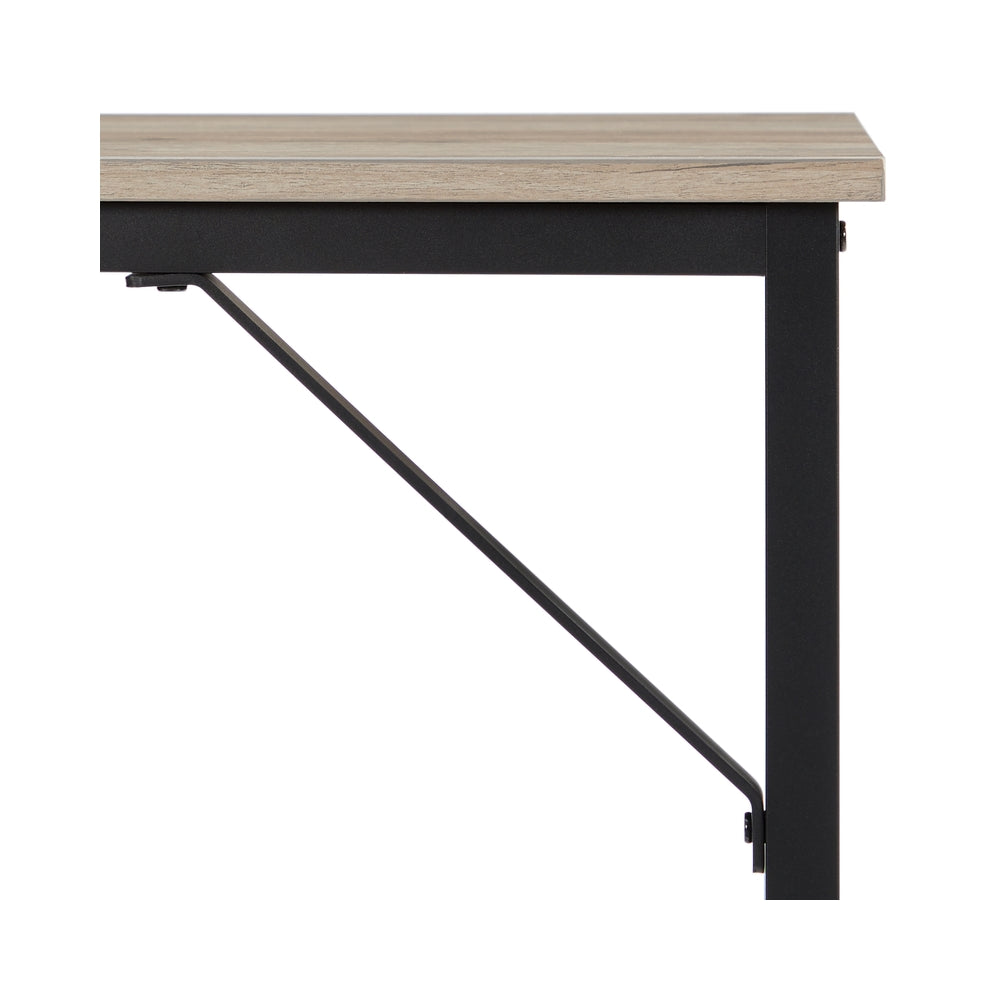 Computer Desk - Steel - Hazelnut Brown and Black