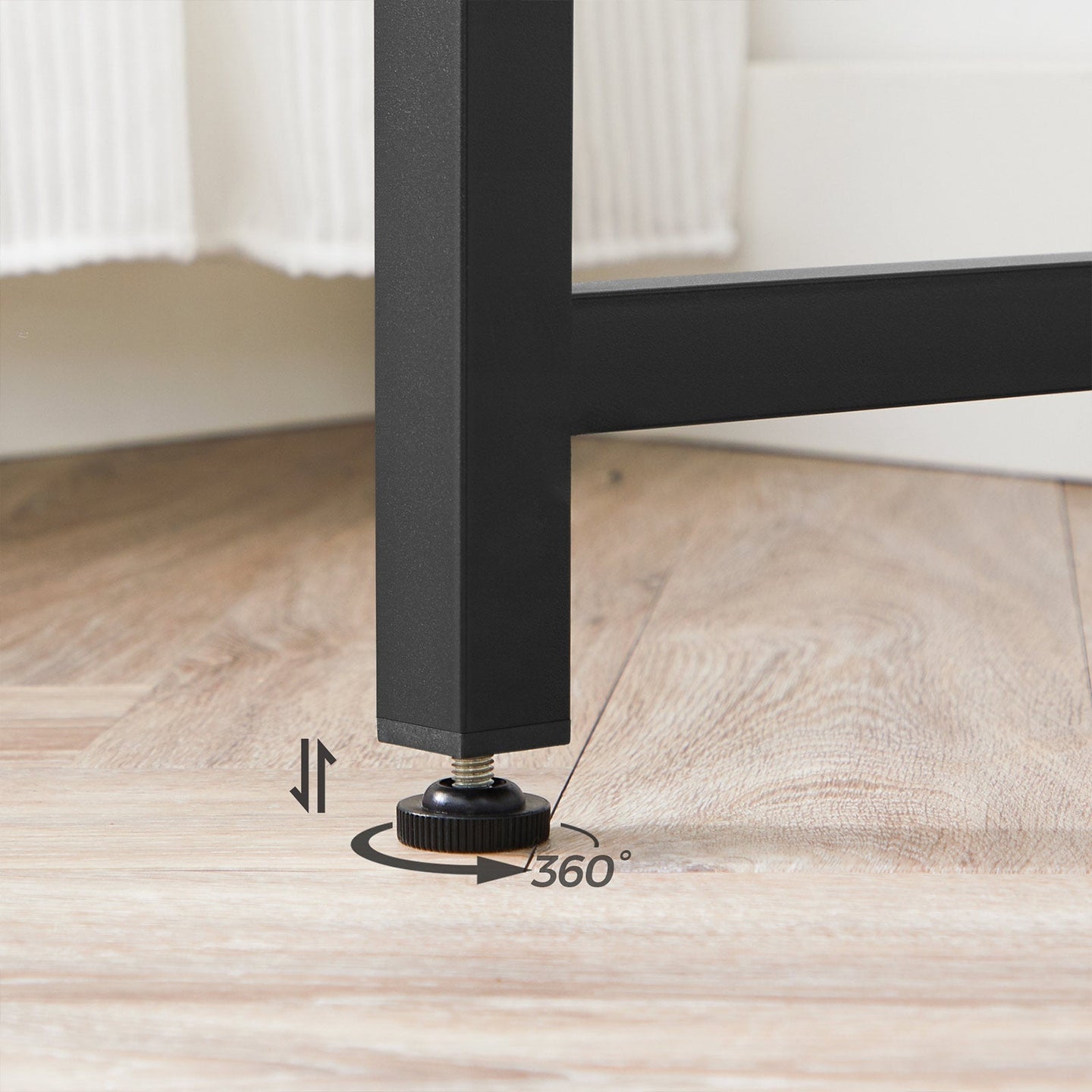 Writing Desk - Steel - Hazelnut Brown and Black