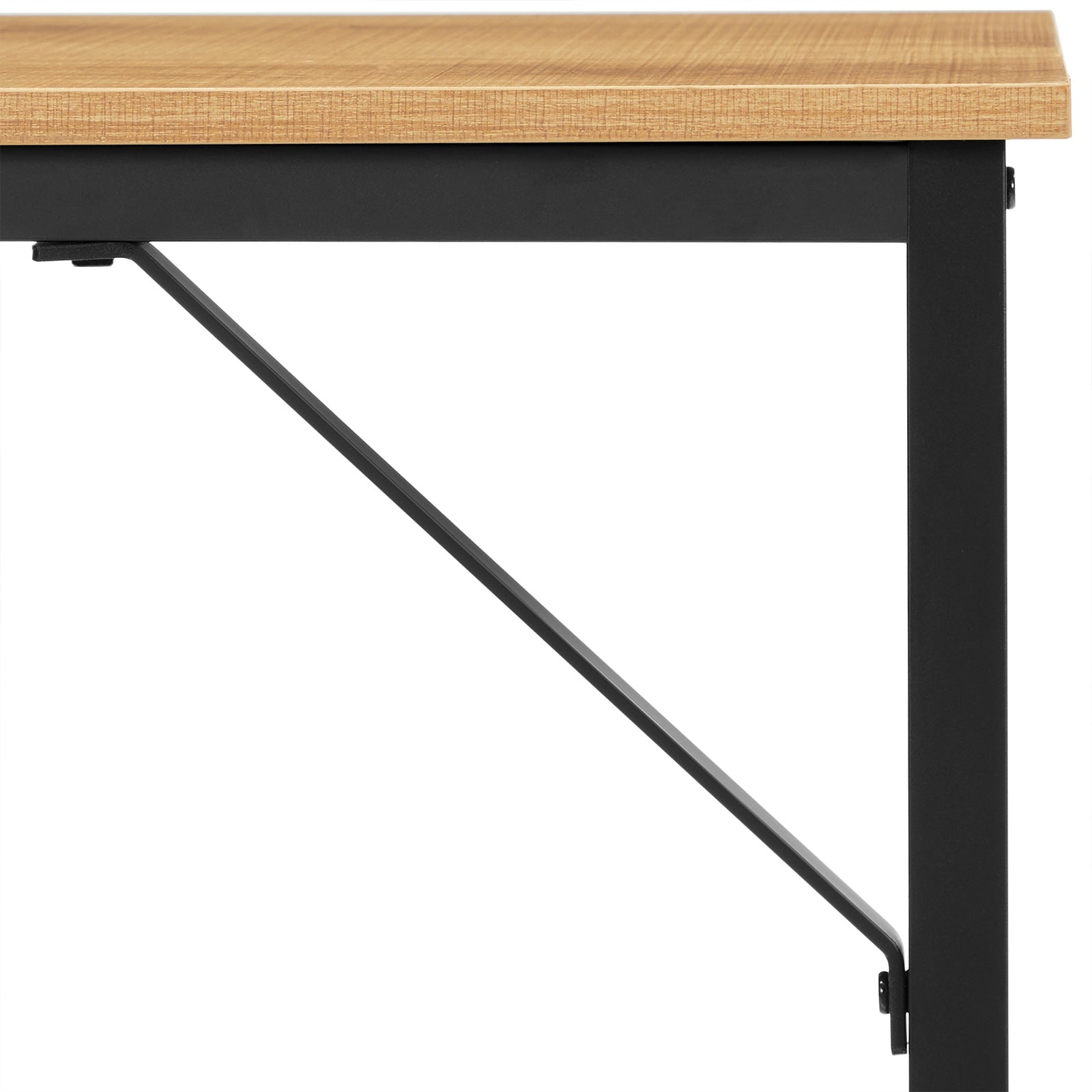 Writing Desk - Steel - Hazelnut Brown and Black