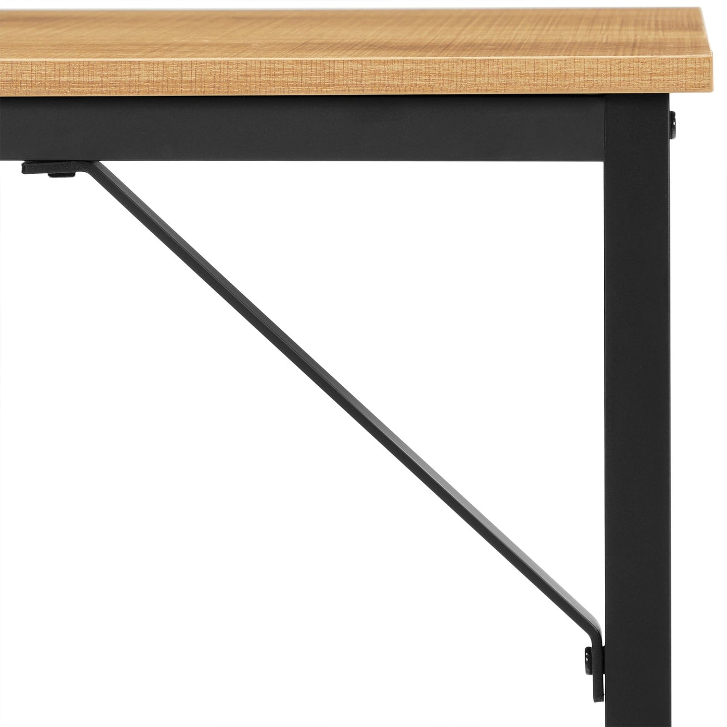 Writing Desk - Steel - Hazelnut Brown and Black