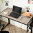 Folding Writing Desk - Wood - Greige and Black - No Tools Required