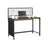 Computer Desk - Fabric - Rustic Brown and Black - Includes Storage Bags
