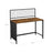 Computer Desk - Fabric - Rustic Brown and Black - Includes Storage Bags