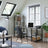 Computer Desk - Metal - Rustic Brown - Includes 2 Shelves for Storage