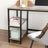 Computer Desk - Metal - Rustic Brown - Includes 2 Shelves for Storage