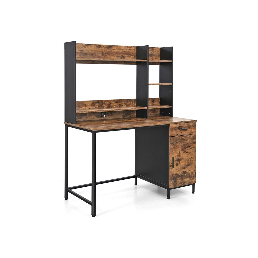 Computer Desk – With Drawers – Storage Shelves