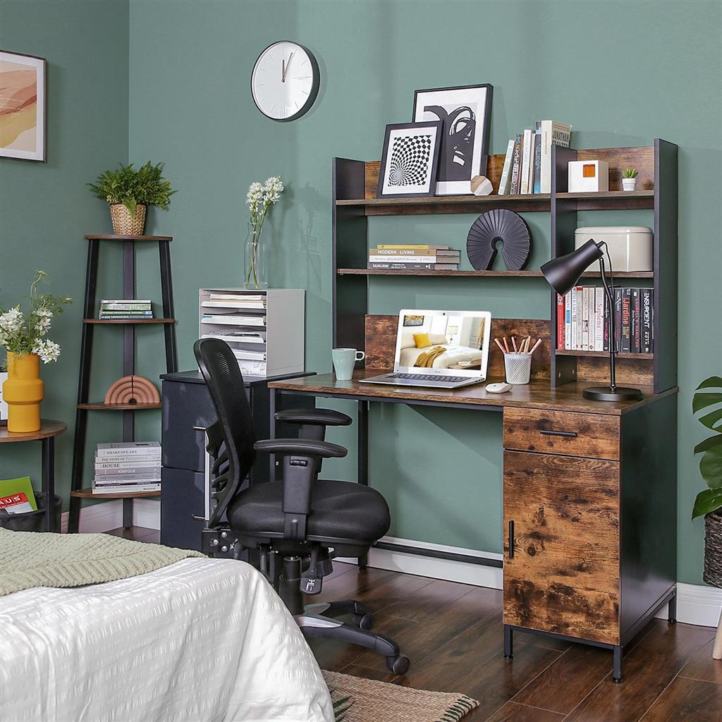 Computer Desk – With Drawers – Storage Shelves