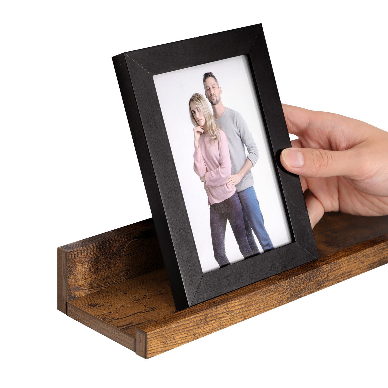 Floating Shelves Set - Rustic Brown - Wooden