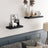 Wall Mounted Floating Shelf - Rustic Design 40 cm - MDF - Black