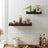 Wall Mounted Floating Shelf - Rustic Design 40 cm - MDF - Black