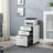 Movable Office File Cabinet - Steel - White - Lockable with 3 Drawers and Castors
