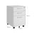Movable Office File Cabinet - Steel - White - Lockable with 3 Drawers and Castors