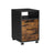 File Cabinet - Steel - Brown and Black - 2 Drawers with Rolling Design and Open Compartment