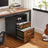 File Cabinet - Steel - Brown and Black - 2 Drawers with Rolling Design and Open Compartment