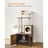 Cat Tree - Engineered Wood - Cloud White - 2-in-1 Design with Litter Box Enclosure and Scratching Posts