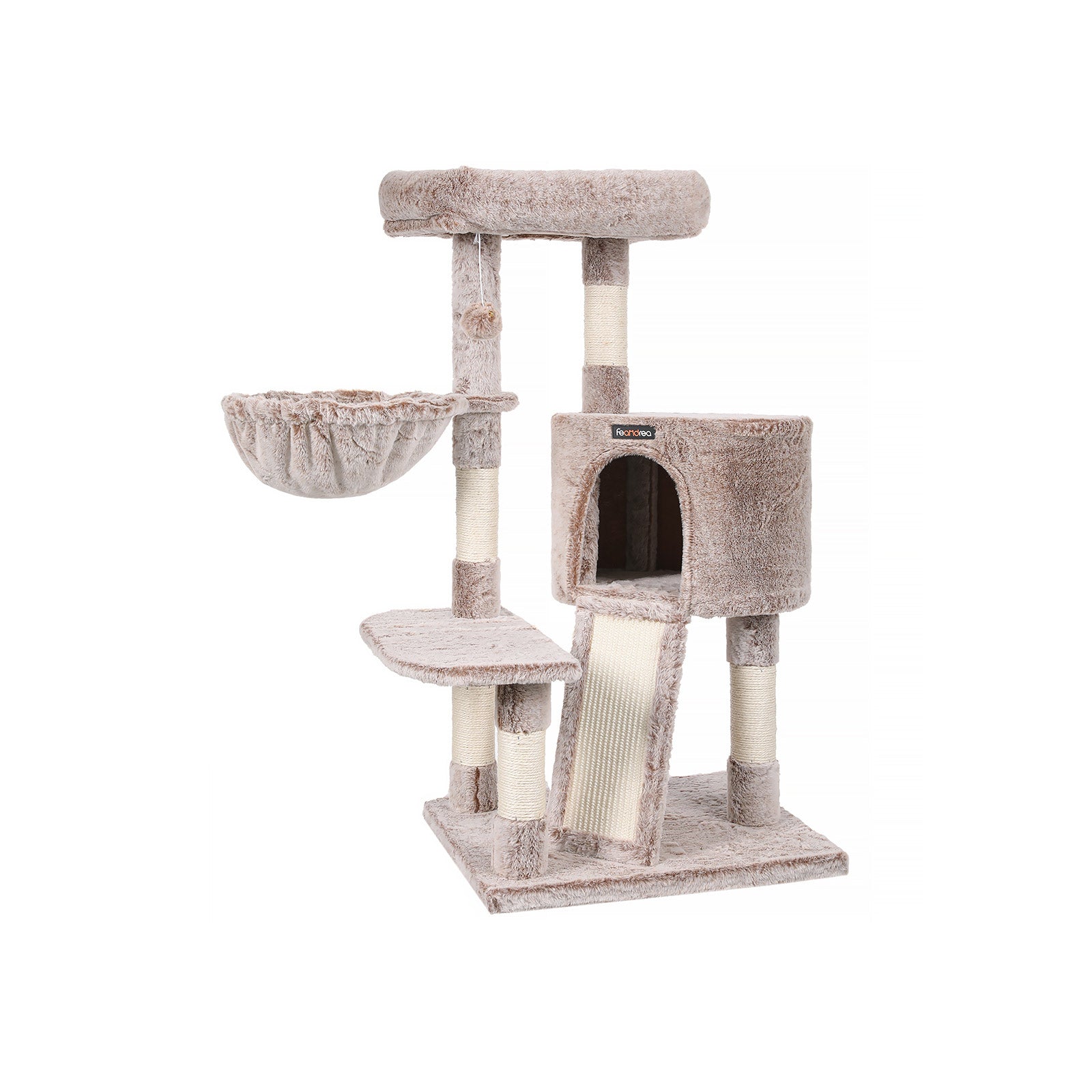 Cat Tower - Light Brown - Plush