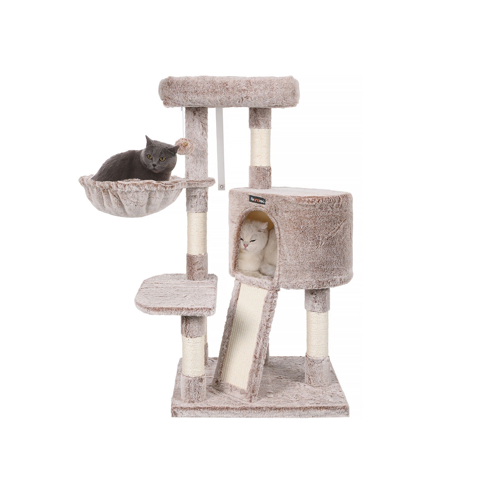 Cat Tower - Light Brown - Plush