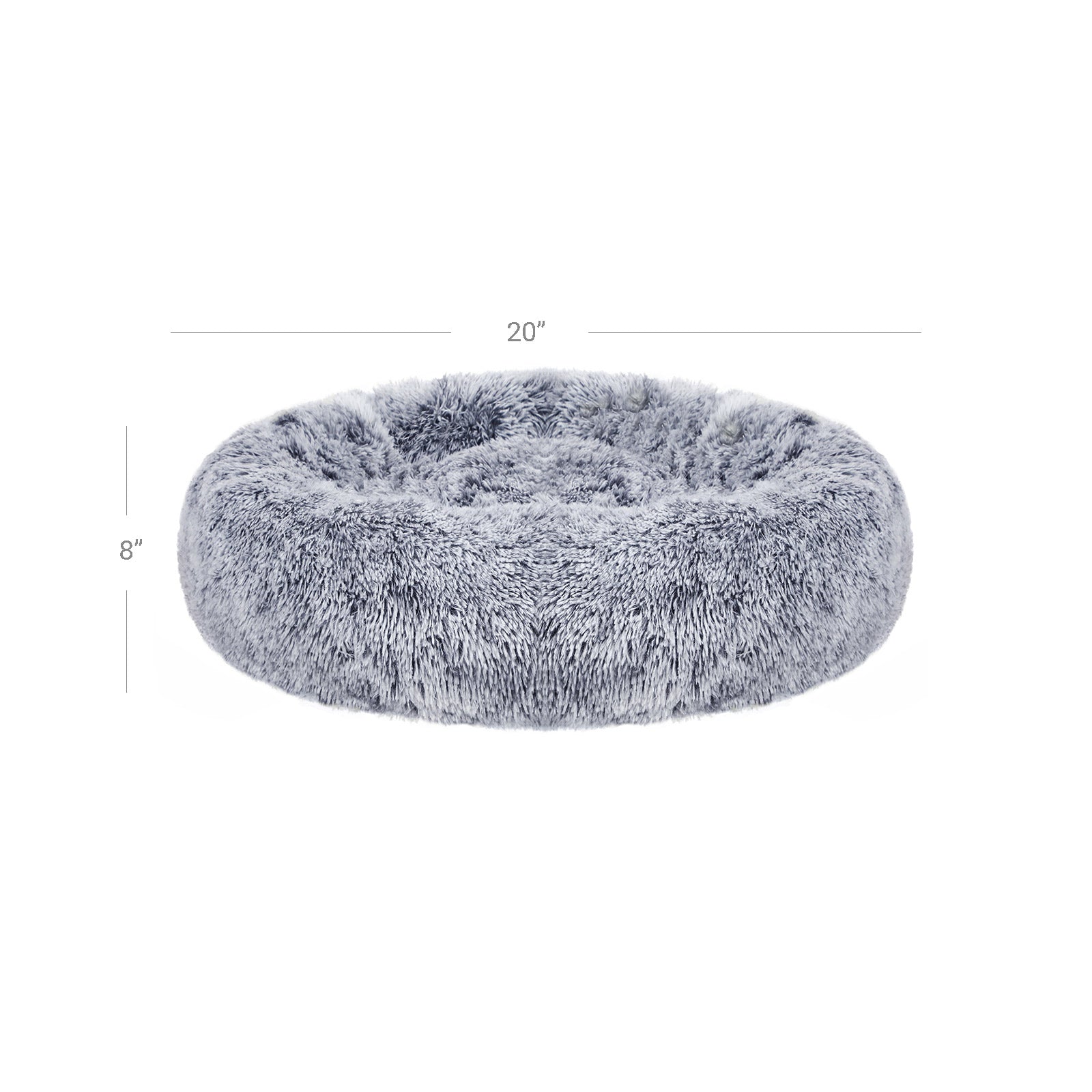 Dog Bed - 50 cm - Grey - Soft Plush