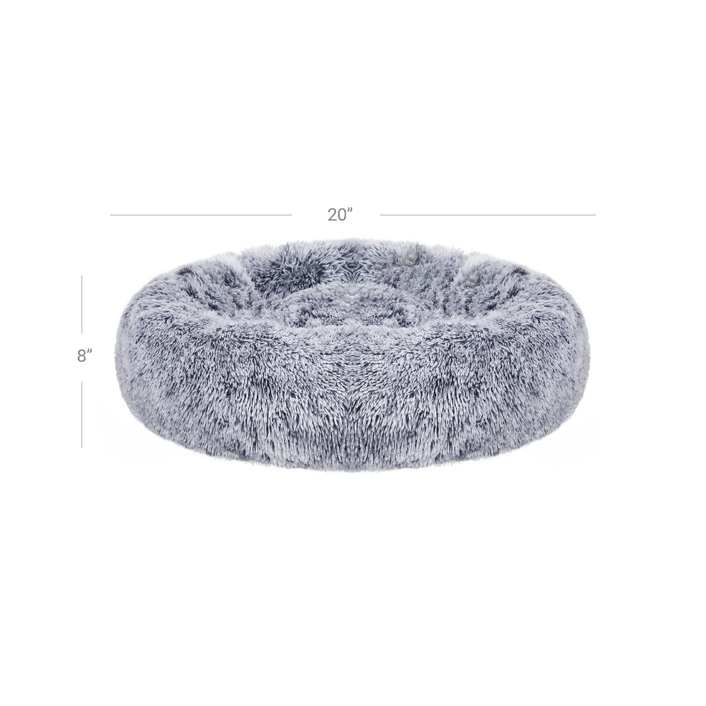 Dog Bed - 50 cm - Grey - Soft Plush