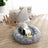 Dog Bed - 50 cm - Grey - Soft Plush