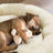 Round Dog and Cat Bed - Fabric - Grey - Washable Donut Shape