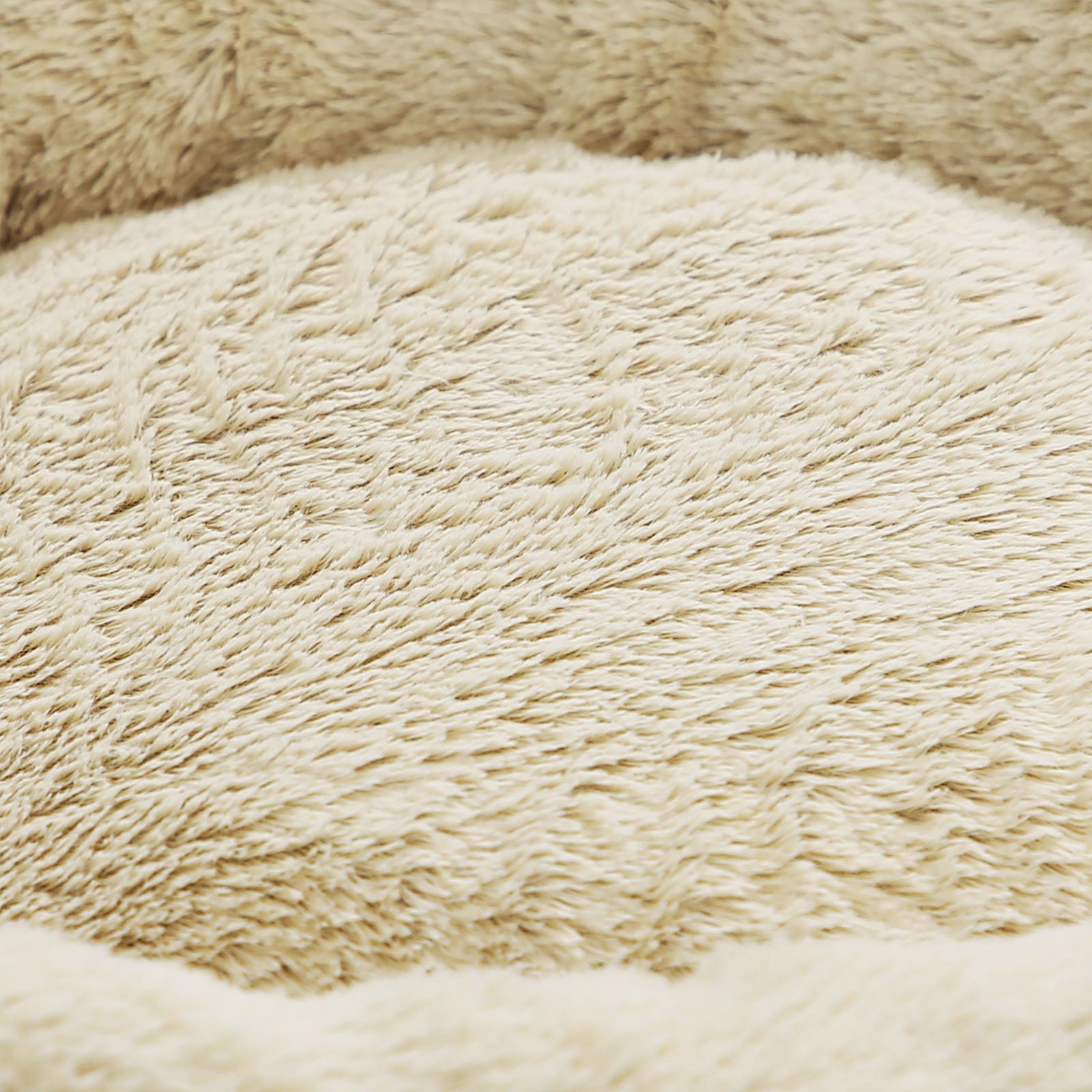 Round Dog and Cat Bed - Fabric - Grey - Washable Donut Shape