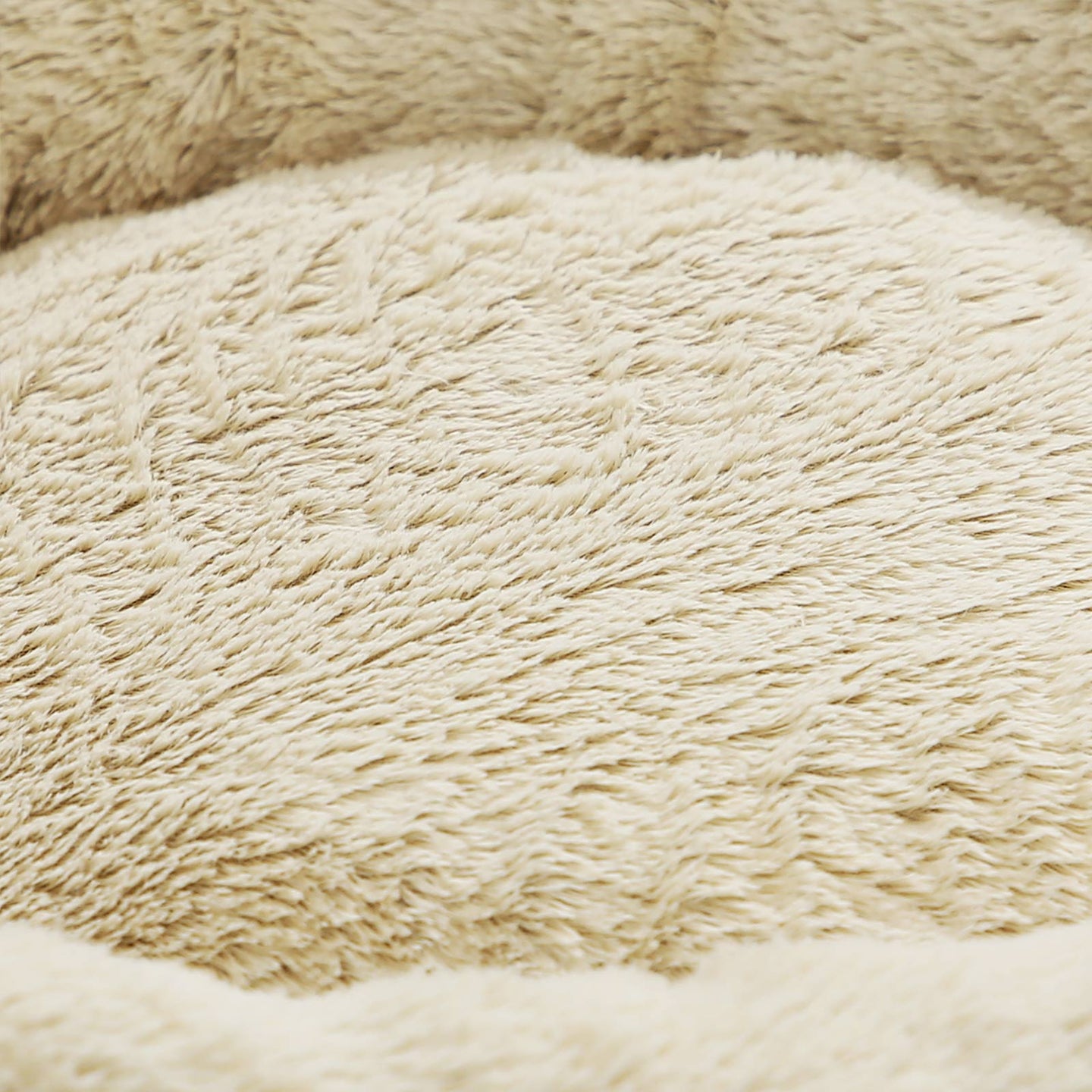Round Dog and Cat Bed - Fabric - Grey - Washable Donut Shape