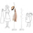 Coat Stand - Solid Wood - White - Free Standing with 8 Hooks