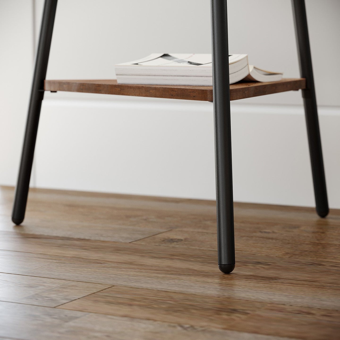 Hall Rack Stand - Wood - Hazelnut Brown and Black