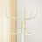 Free-Standing Coat Stand - 6 Hooks - Metal - White