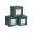 Christmas Ornament Storage Box - Fabric - Green - 64 Compartment Design with Modular Dividers
